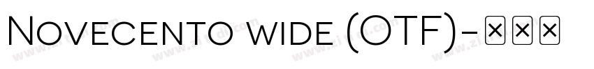 Novecento wide (OTF)字体转换